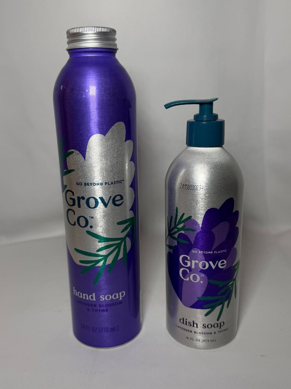 Grove Co. Hand & Dish Soap Refill Set 24oz 16oz Lavender Blossom & Thyme New